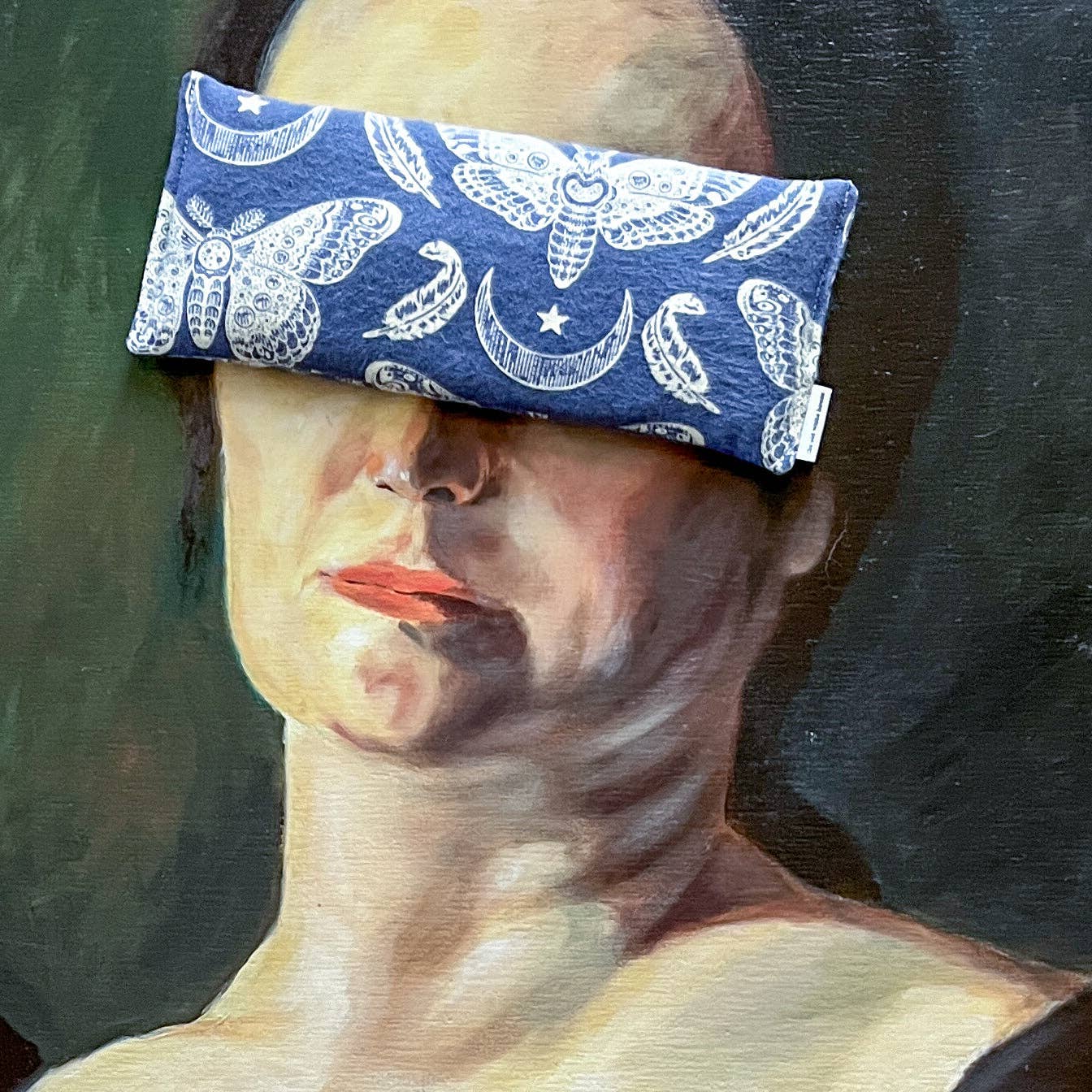 Lavender & Flaxseed Eye Pillow | Blue Ticking