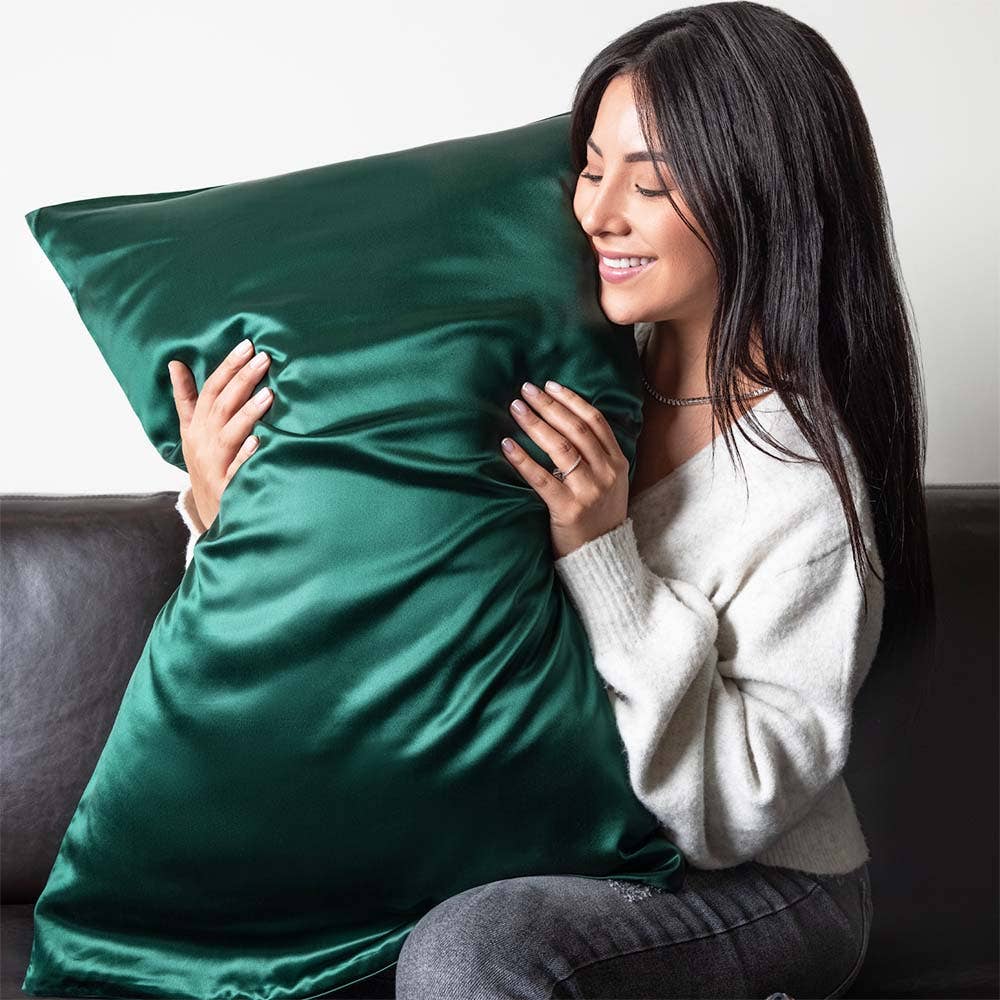 Blissy Mulberry Silk Pillowcase | Emerald | Standard