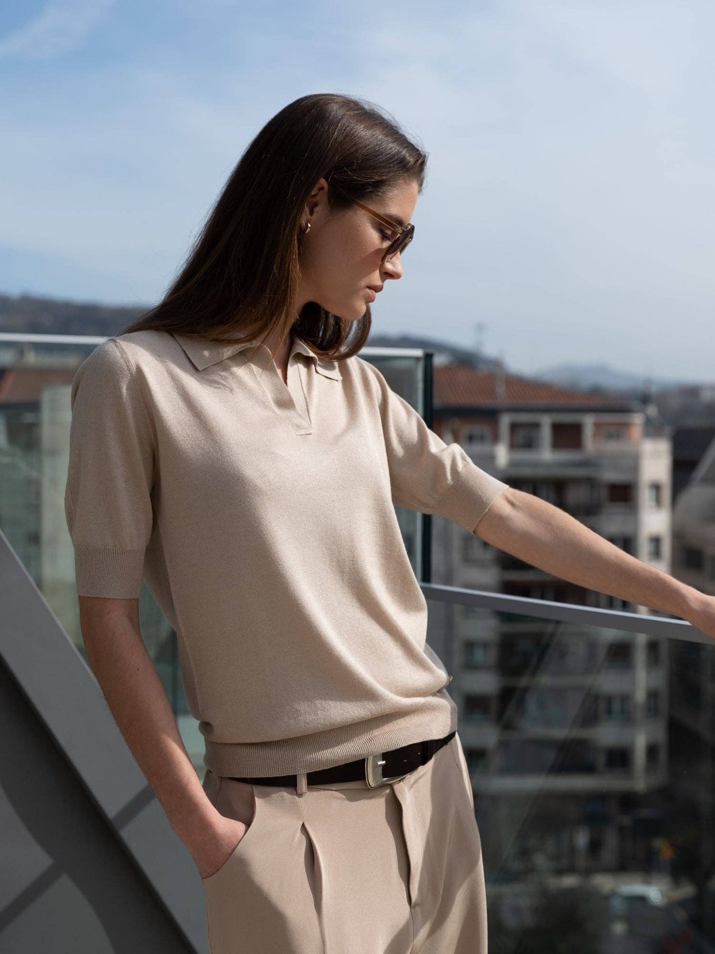 Polo Silk + Cashmere Blend Sweater